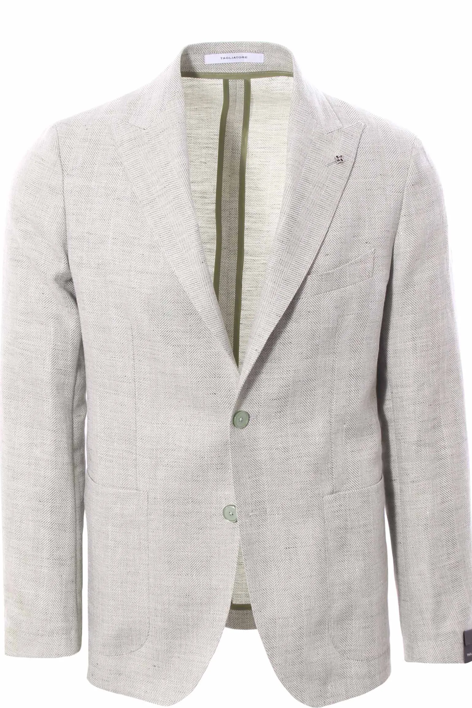 Giacca derrick in lino e lana