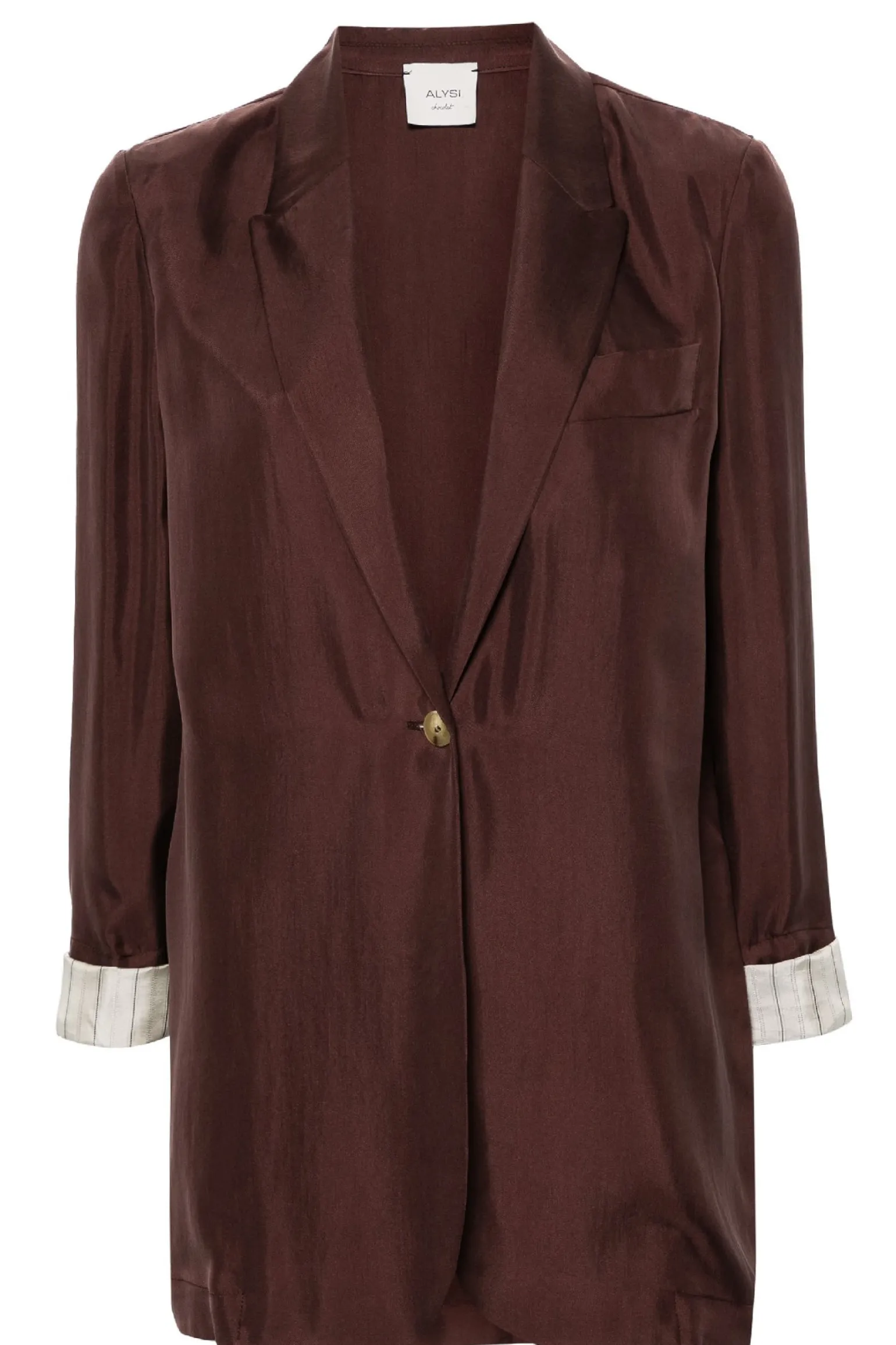 Giacca monopetto in twill enzimato