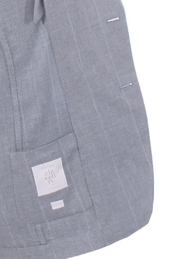 giacca riga larga in lino, lana e seta e. zegna