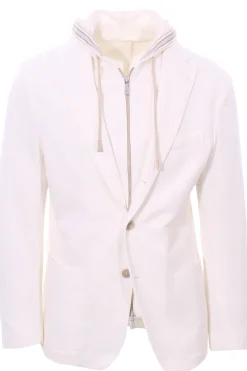giacca tennis in piquet di cotone e cashmere
