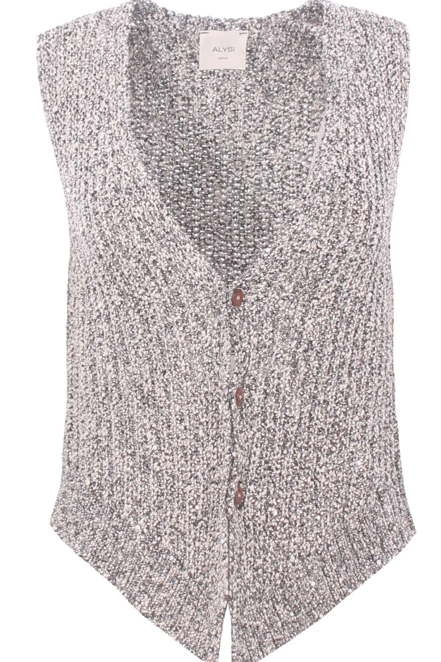 Gilet paillettes tricot