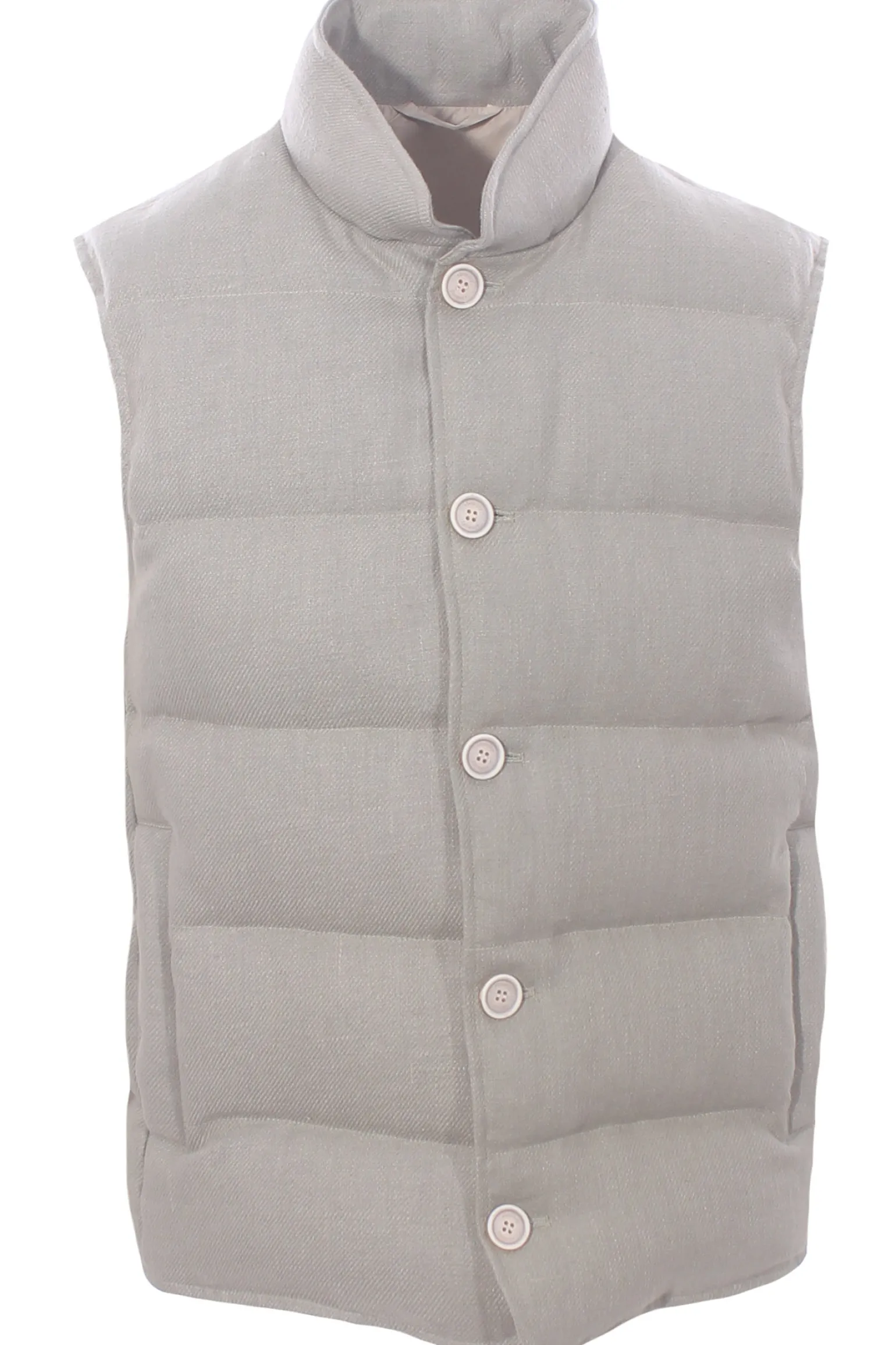 gilet piumino in lino