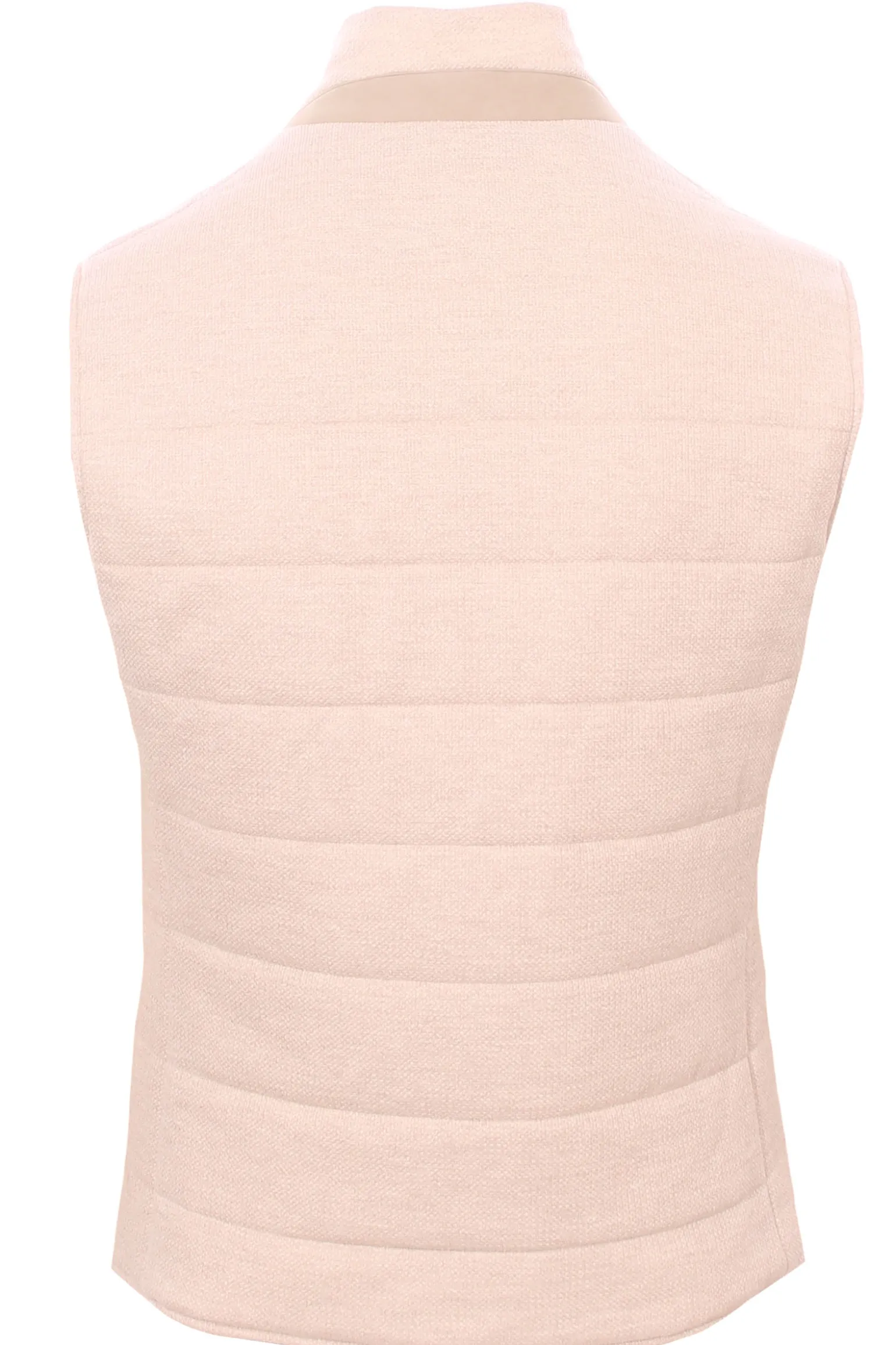 gilet reversibile in lino e cotone