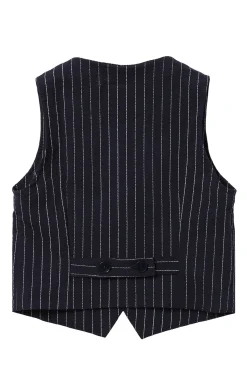 Gilet rigato in cotone stretch