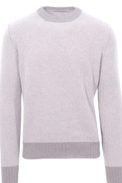 girocollo in cashmere grana riso