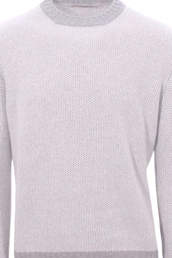 girocollo in cashmere grana riso