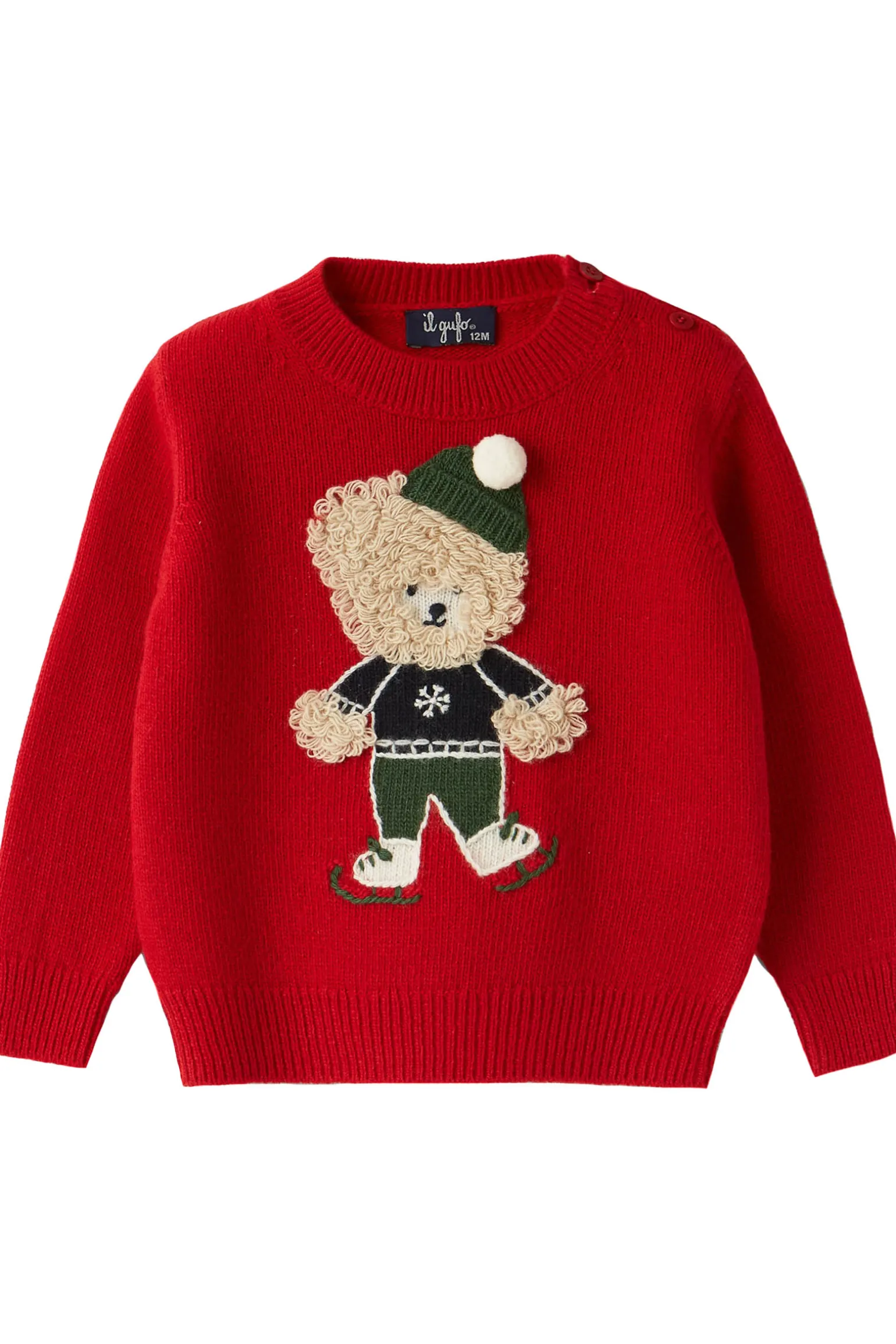 Girocollo in lana orso natale