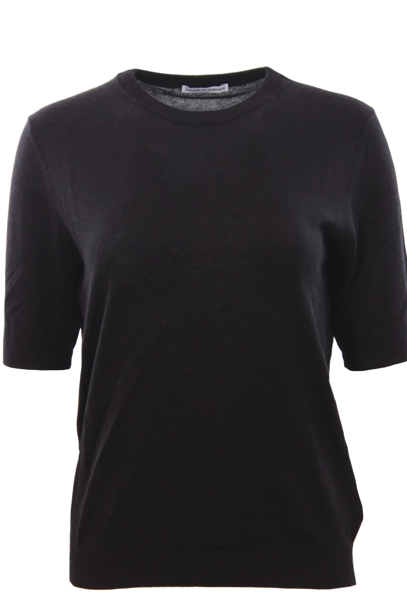 Girocollo manica corta in seta e cashmere