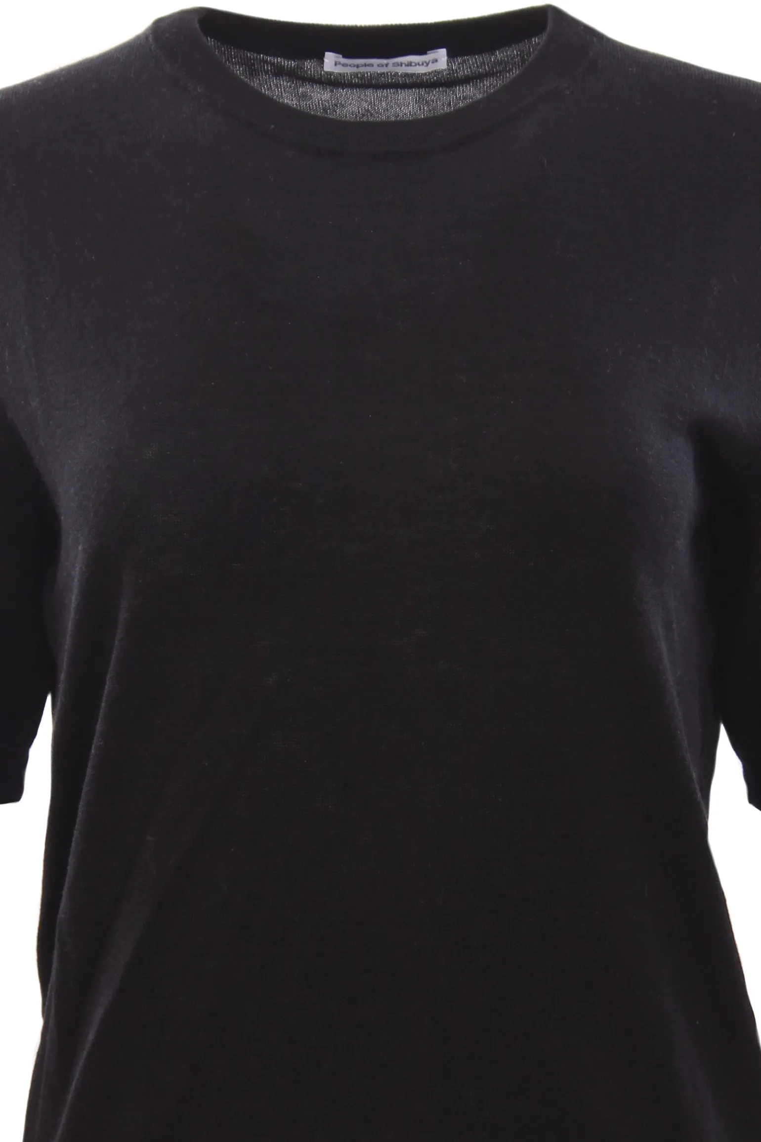 Girocollo manica corta in seta e cashmere