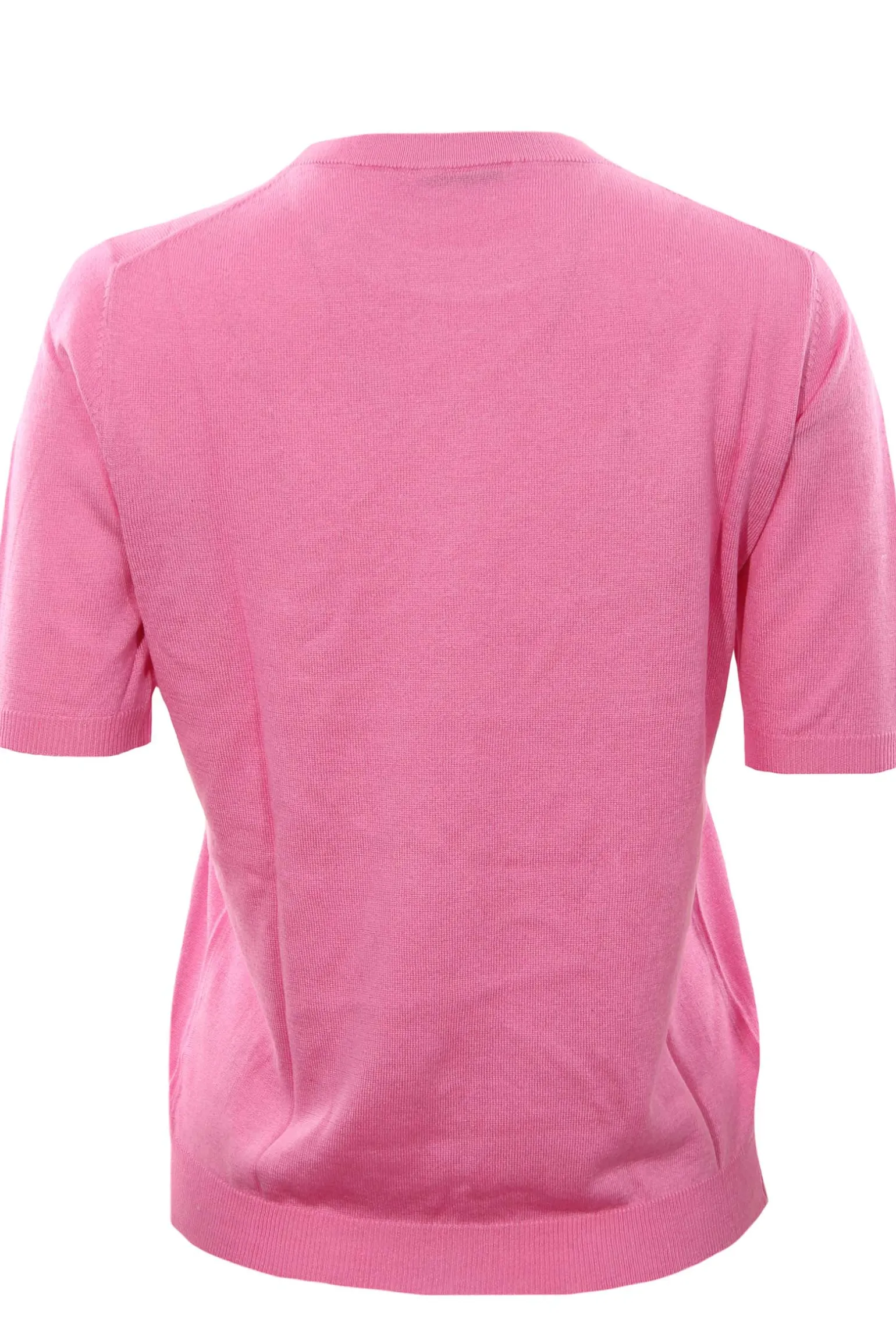 Girocollo manica corta in seta e cashmere