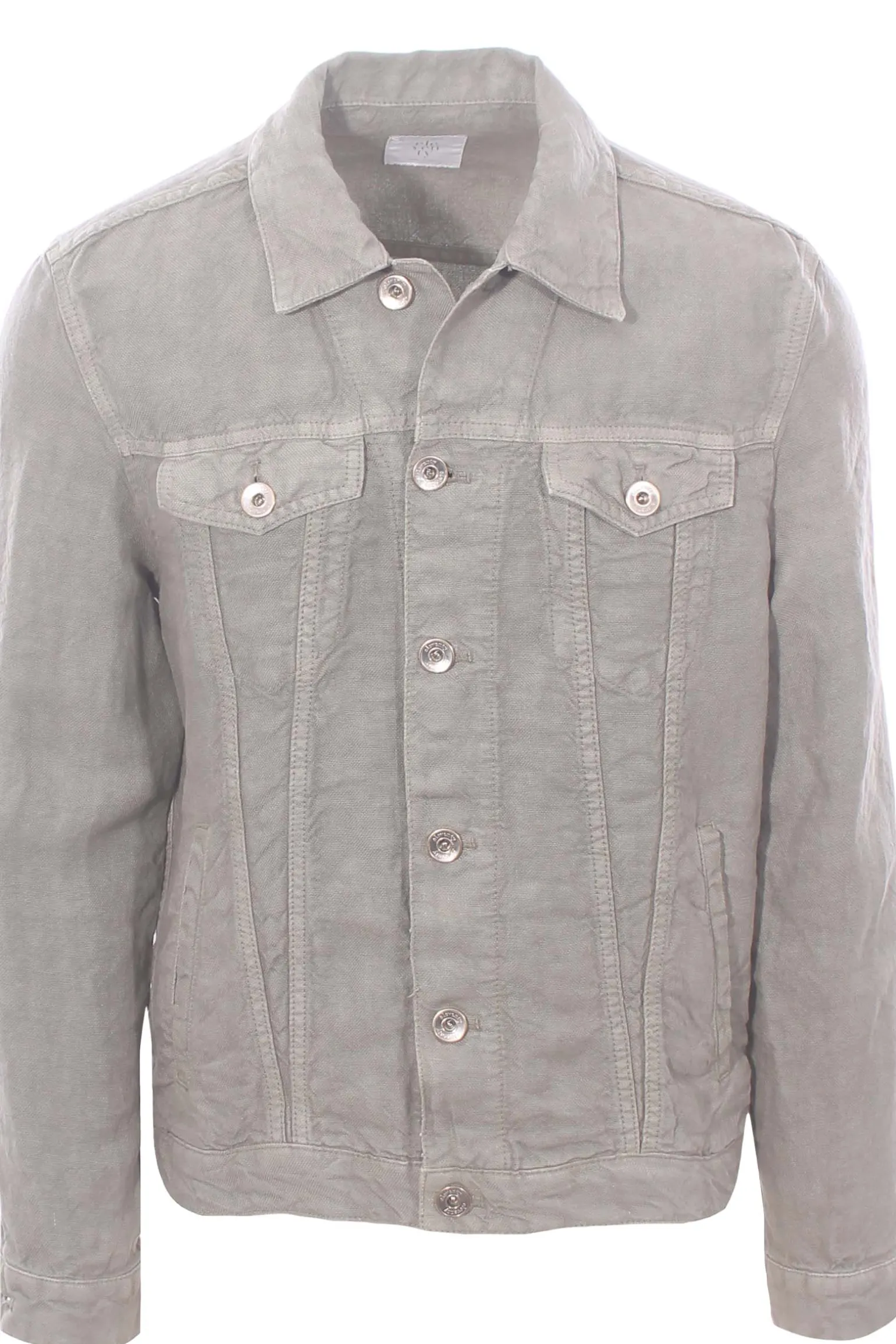 giubbino in denim di lino