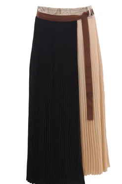 Gonna lunga plisse a portafoglio