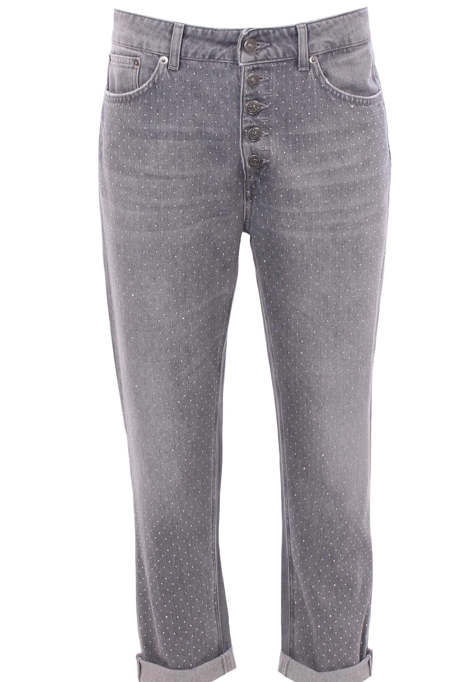 Jeans koons bottoni gioiello