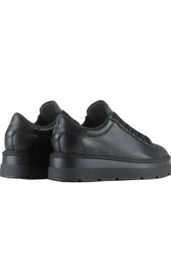 Lace up shoe leather rubberized leather