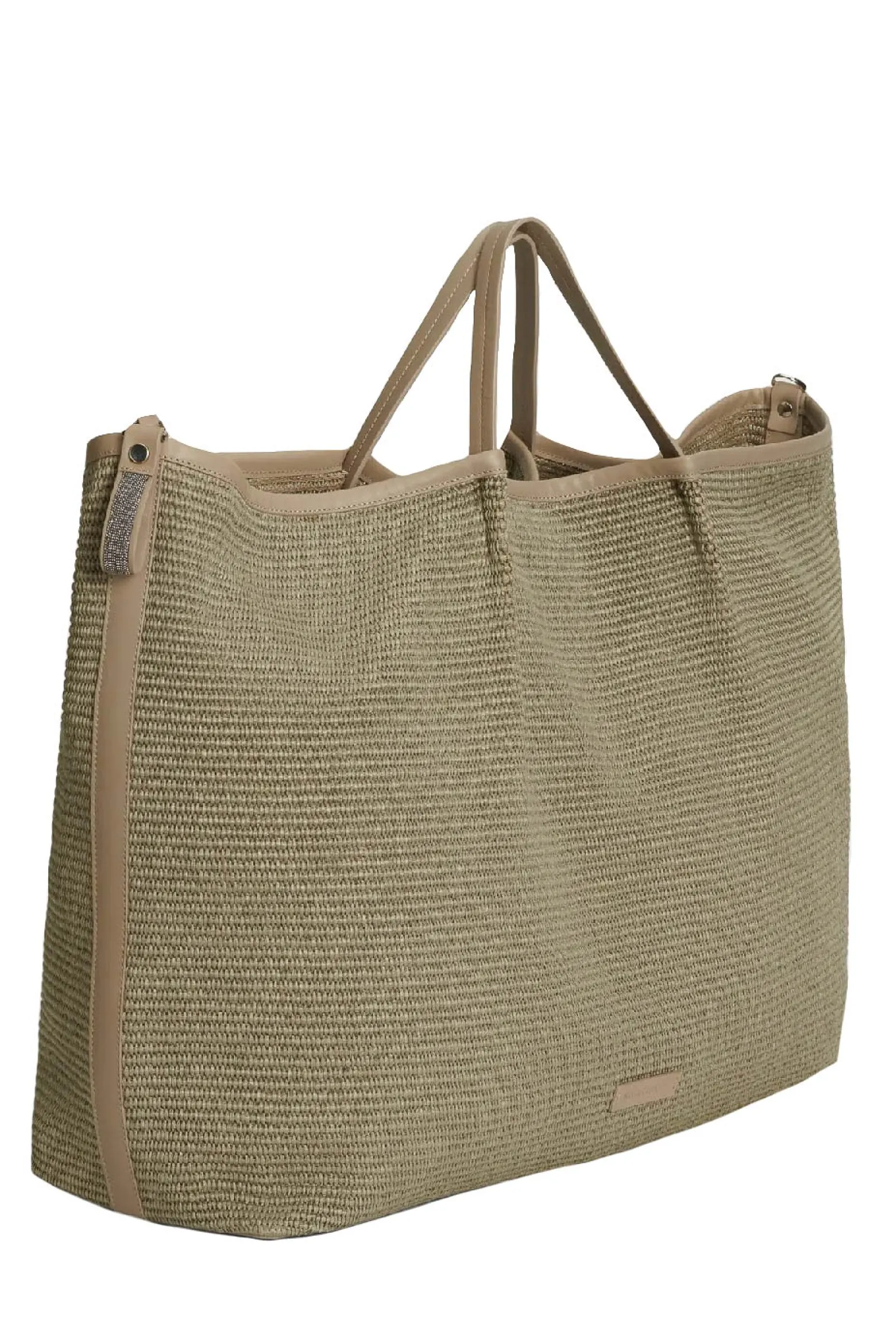 Maxi borsa shopping in rafia