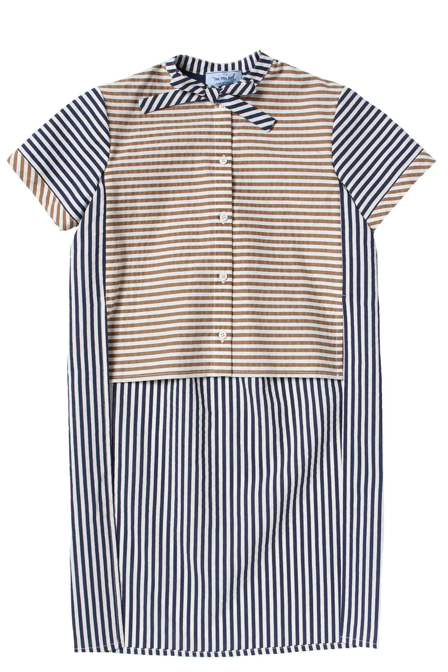 Maxi camicia rigata