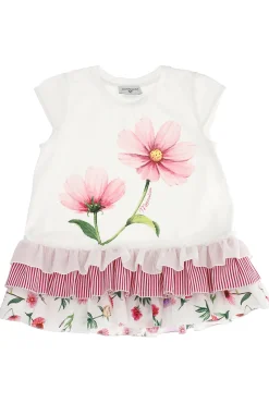 Maxi t-shirt fiori