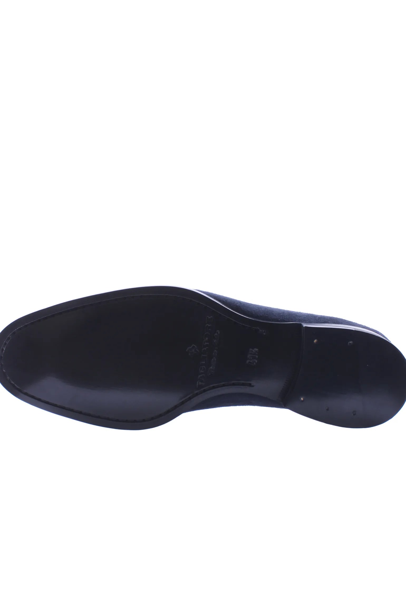 Mocassino in suede con nappine in tessuto