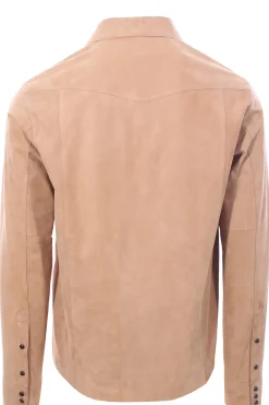 overshirt in camoscio