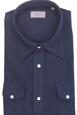 over shirt texana in cotone fiammato