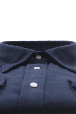 over shirt texana in cotone fiammato