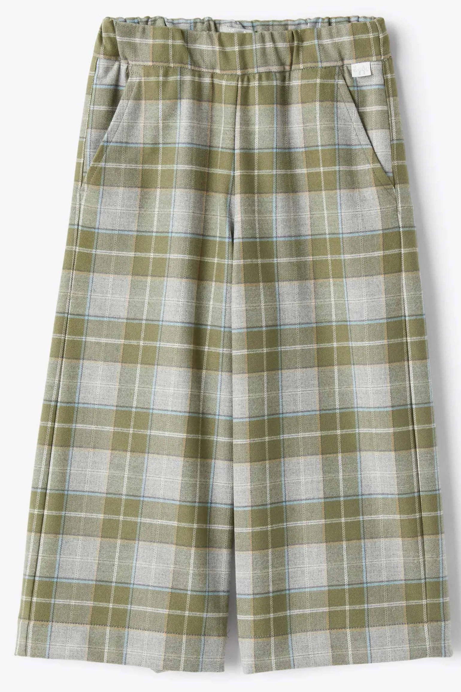 pantalone a palazzo in check