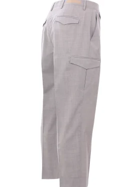 Pantalone cargo in fresco di lana