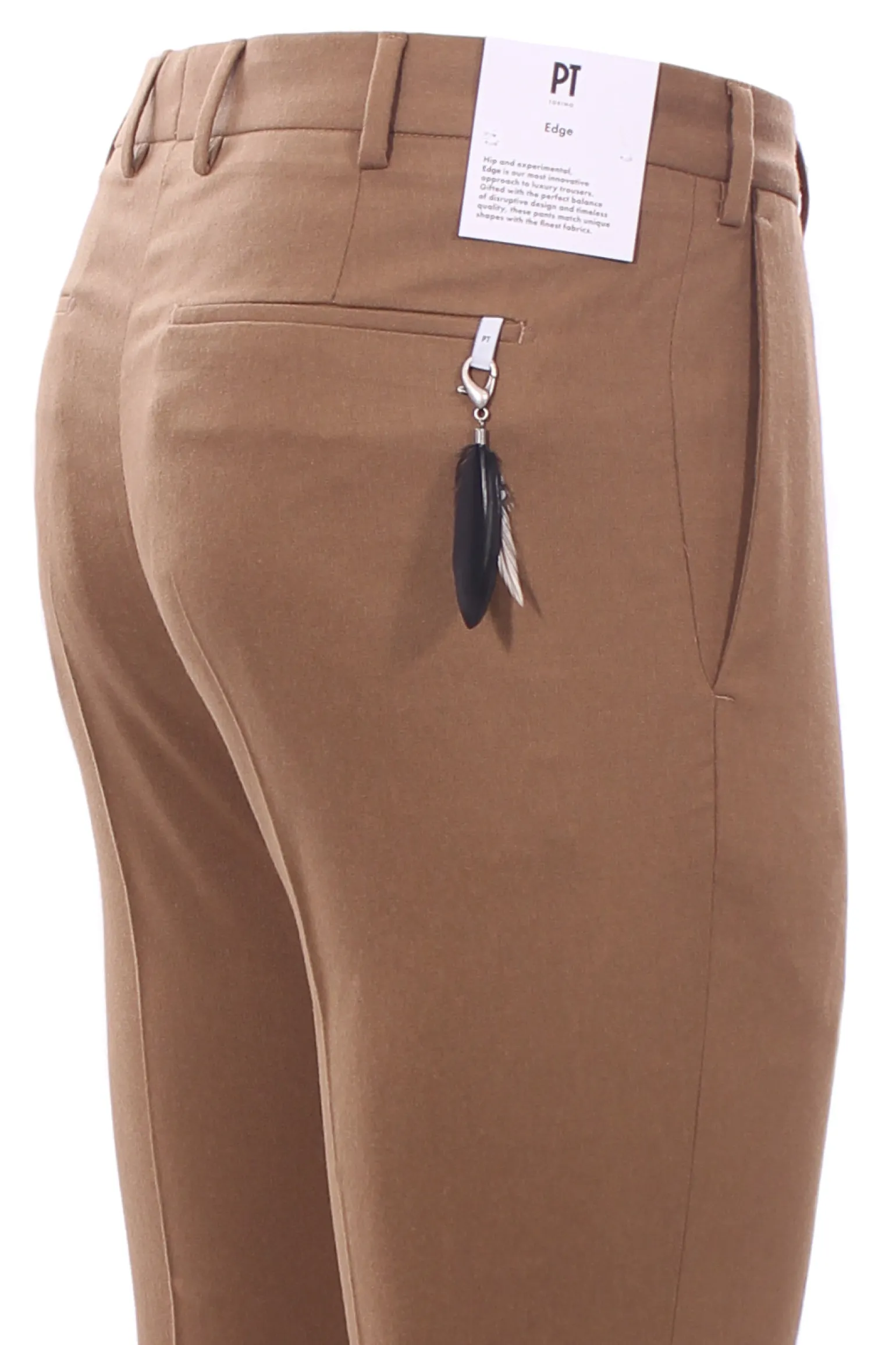 pantalone dieci f.f. in flanella stretch super 120's
