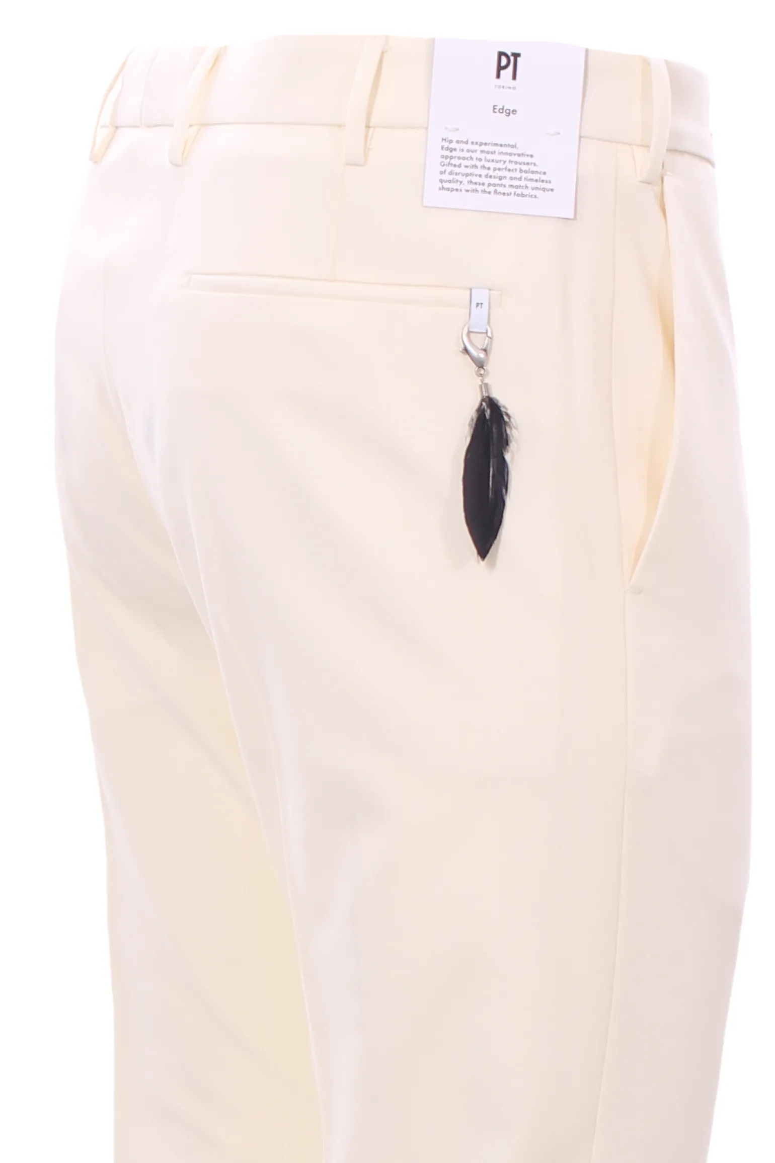 pantalone dieci in tela di lana stretch