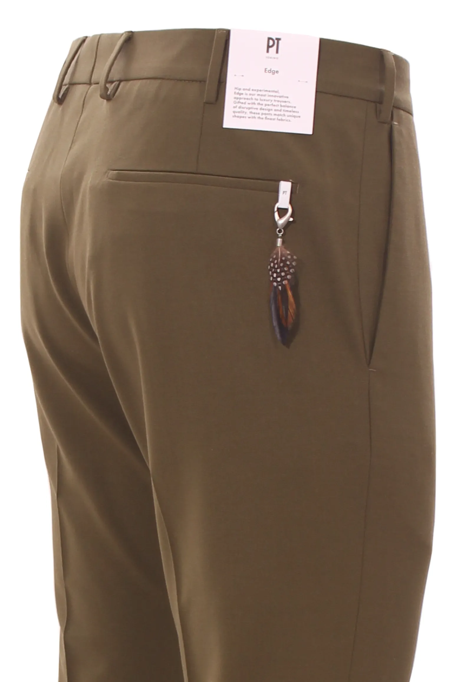 pantalone dieci in tela di lana stretch