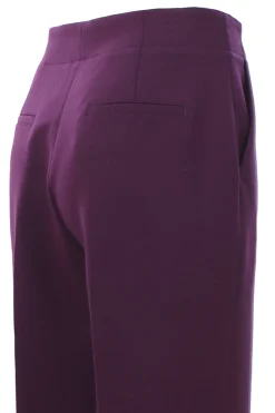 Pantalone gamba larga in jersey di lana