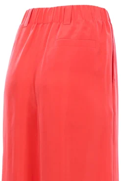 Pantalone gamba larga in seta