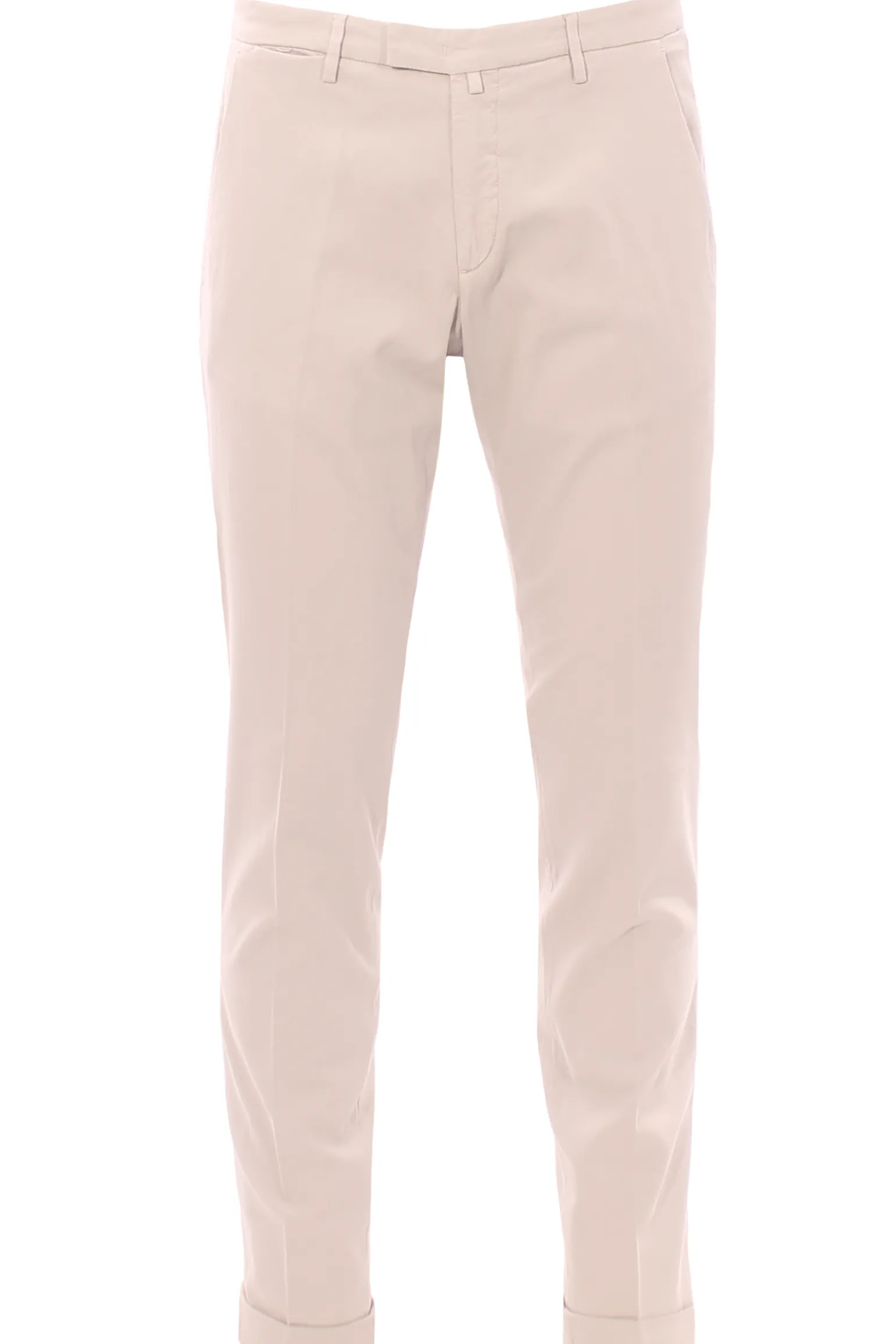 pantalone in cotone e tencel stretch