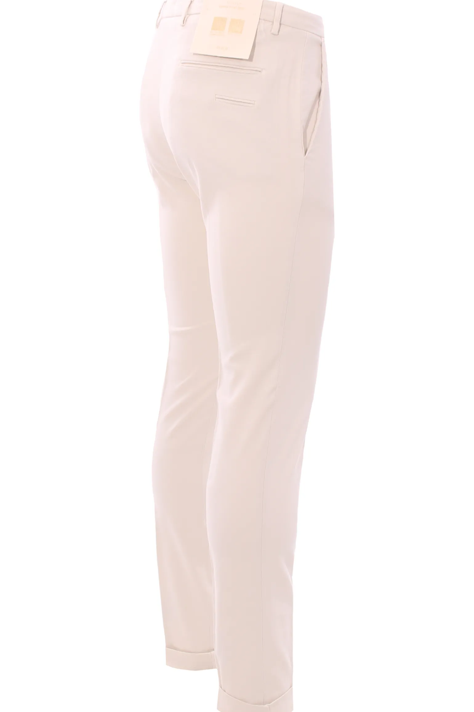 pantalone in cotone e tencel stretch