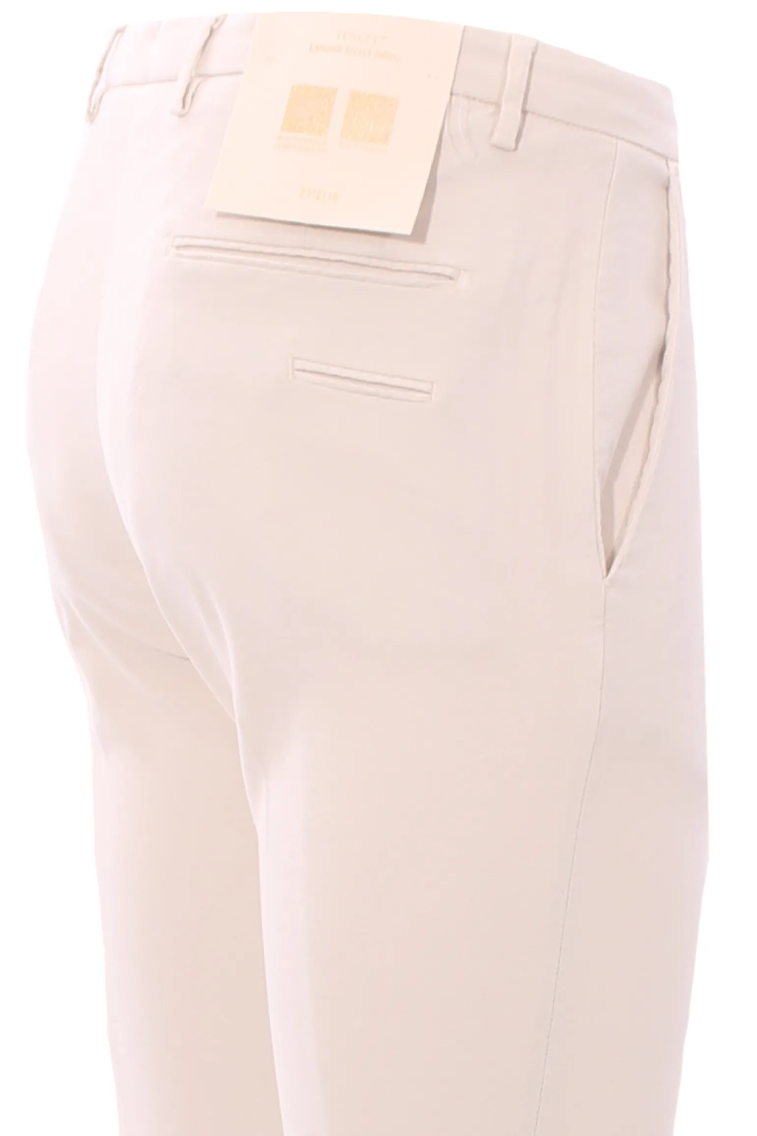 pantalone in cotone e tencel stretch