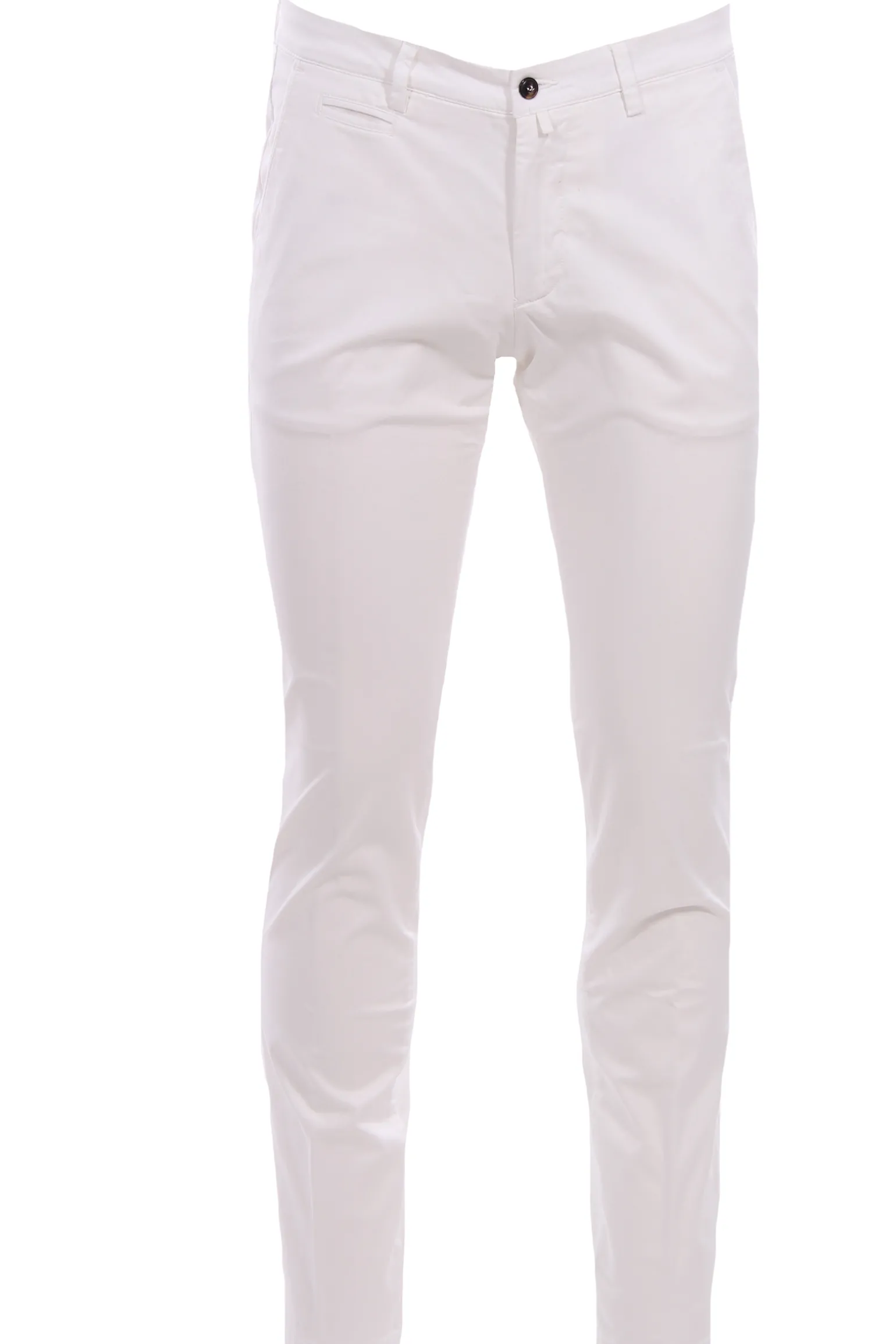Pantalone in rasatello di cotone stretch