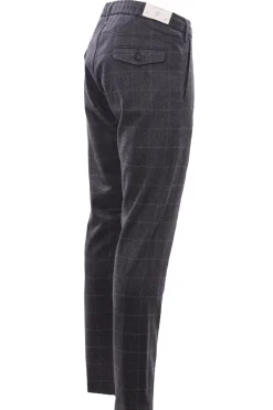 Pantalone jogger finestrato in lana e cashmere stretch