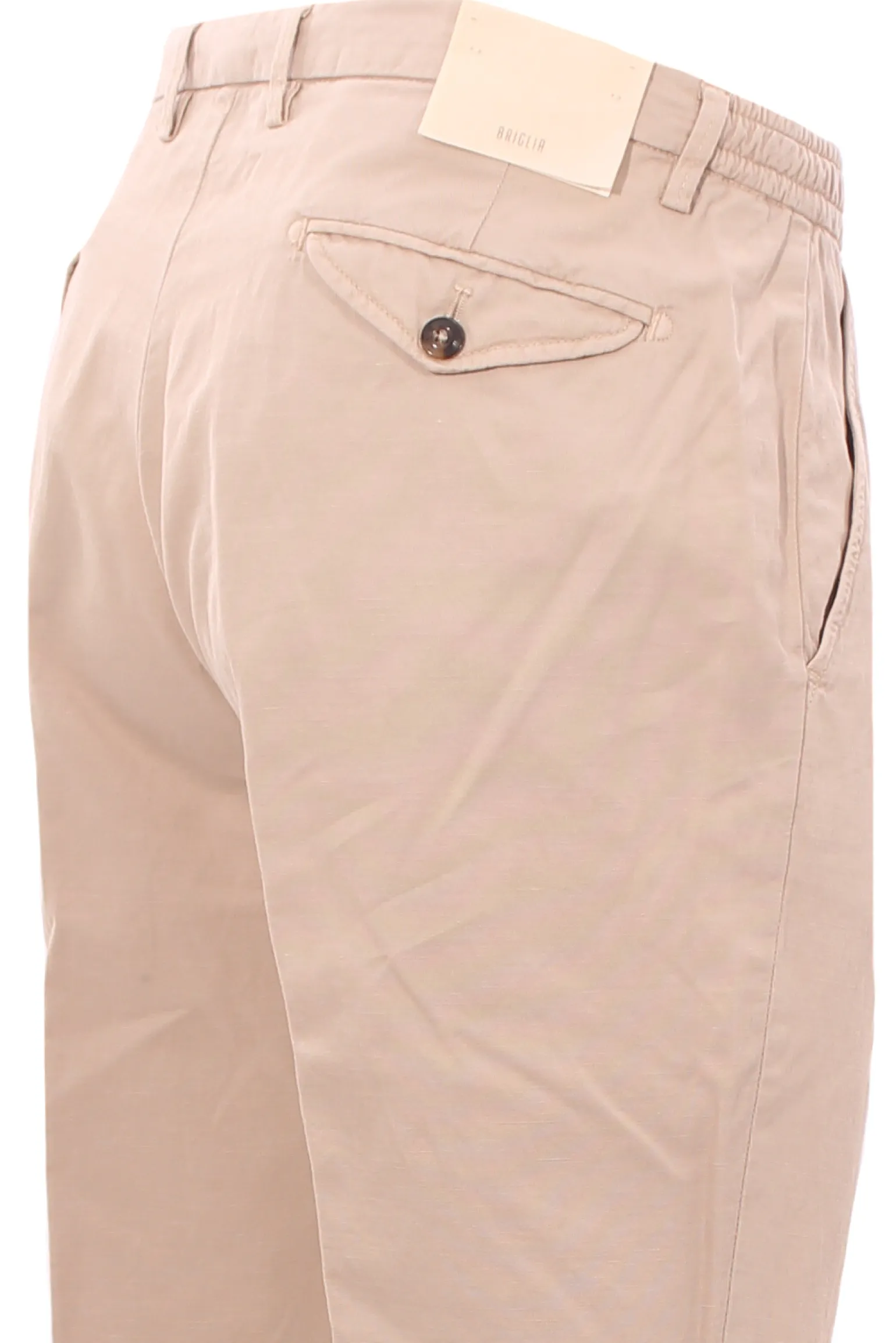 pantalone jogging in cotone e lino stretch