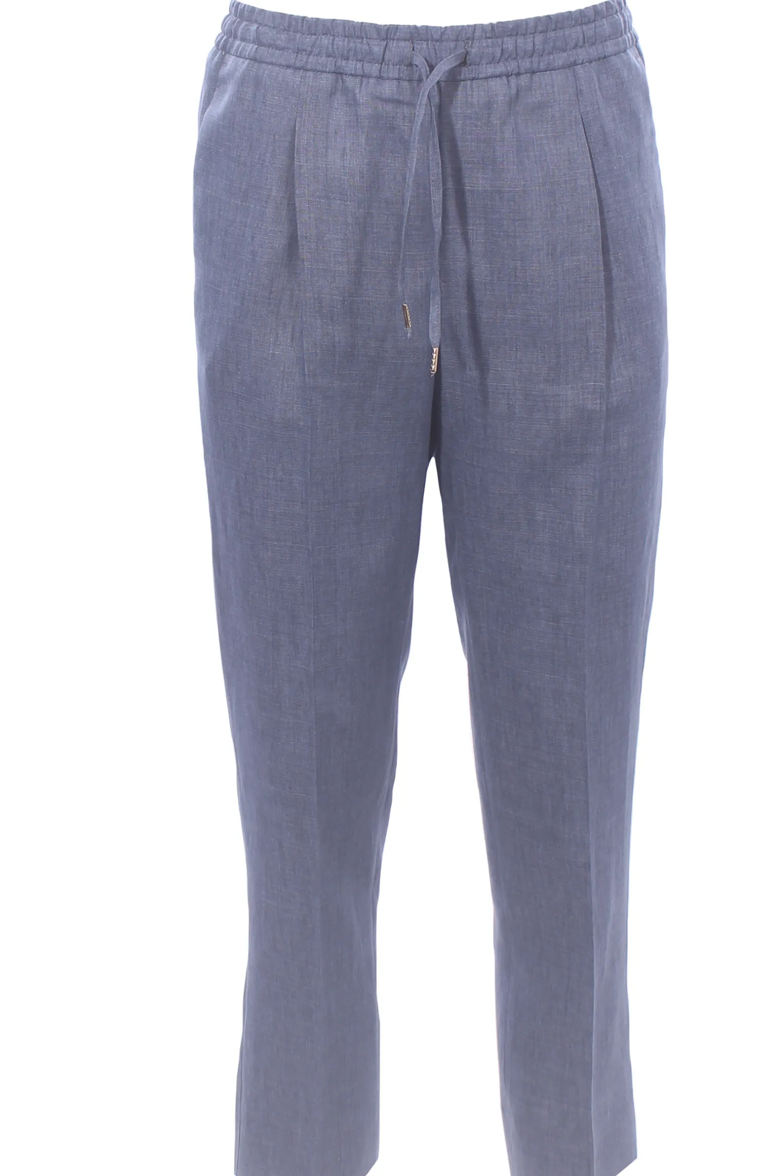 Pantalone jogging in lino fiammato