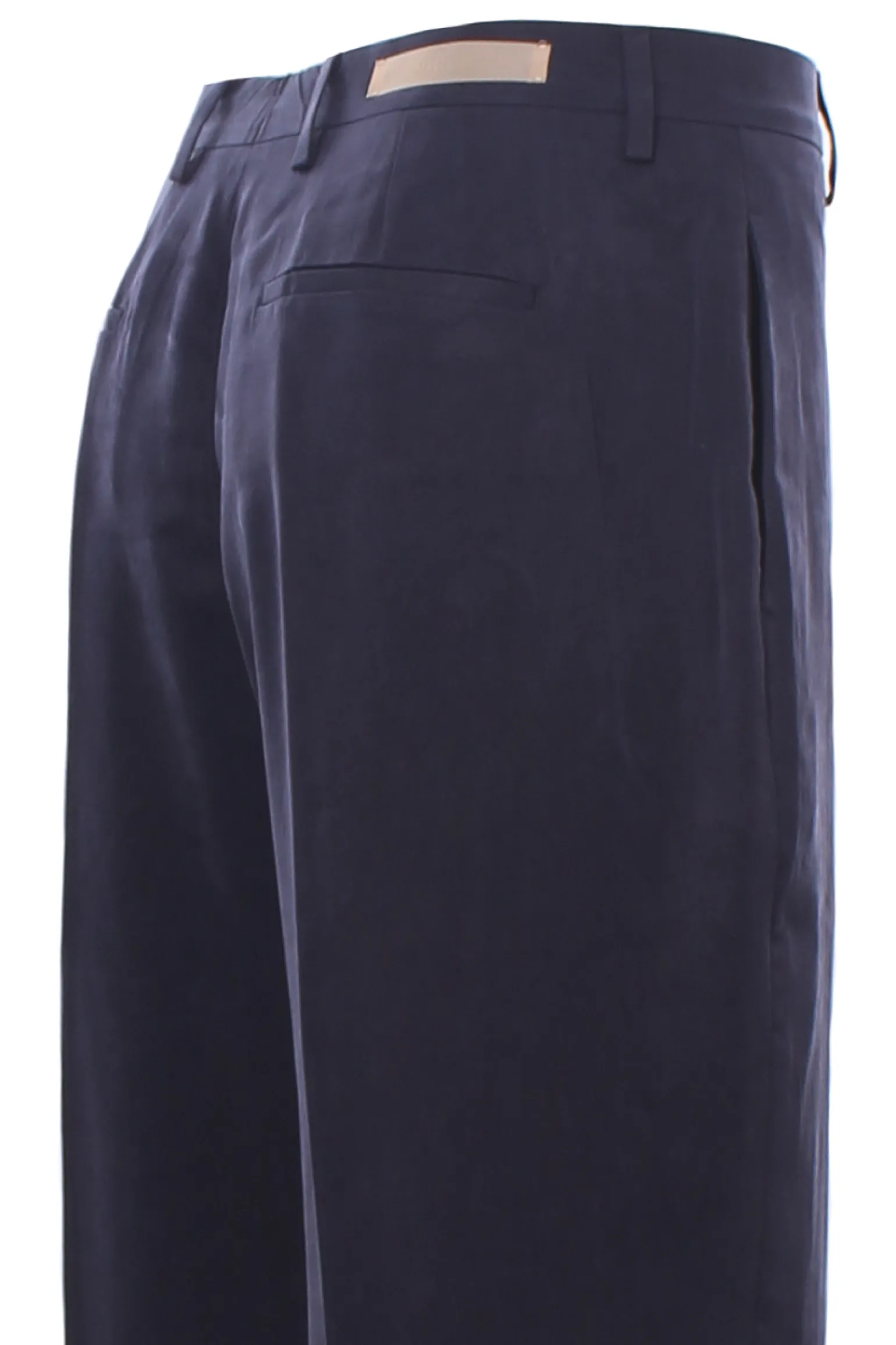 Pantalone vita alta in tencel