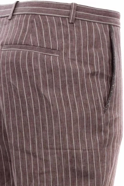 Pantaloni a sigaretta in lino