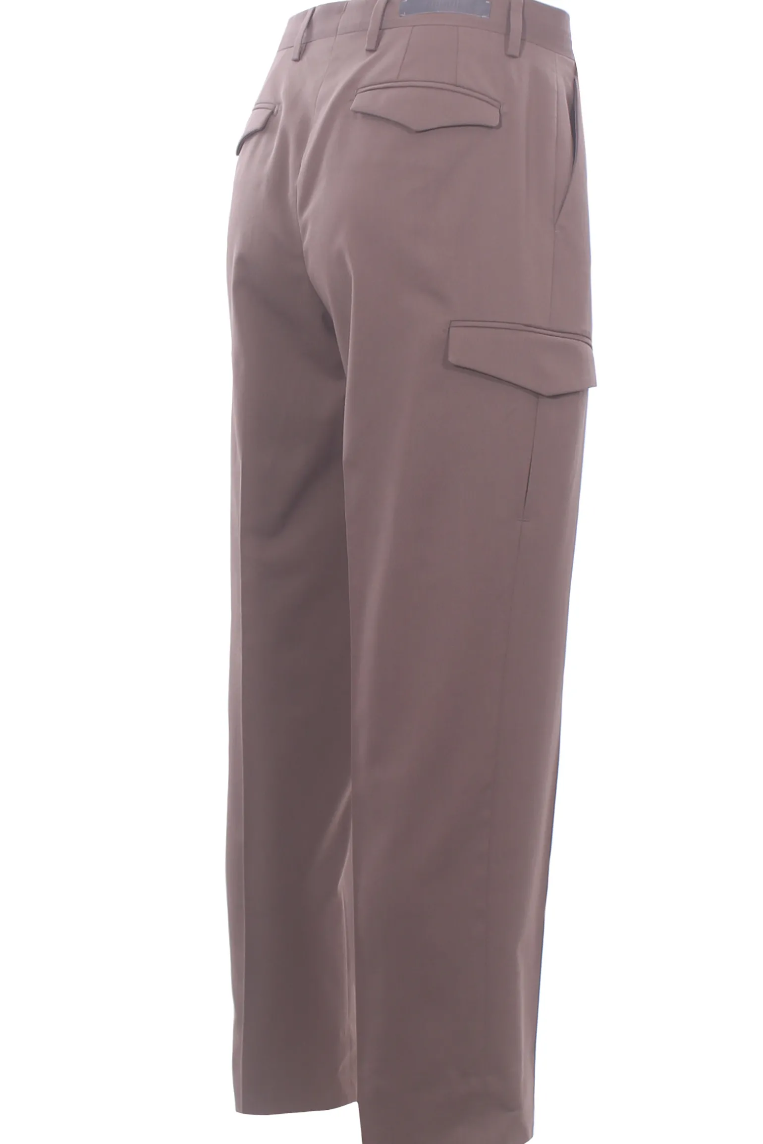 Pantaloni cargo in fresco di lana
