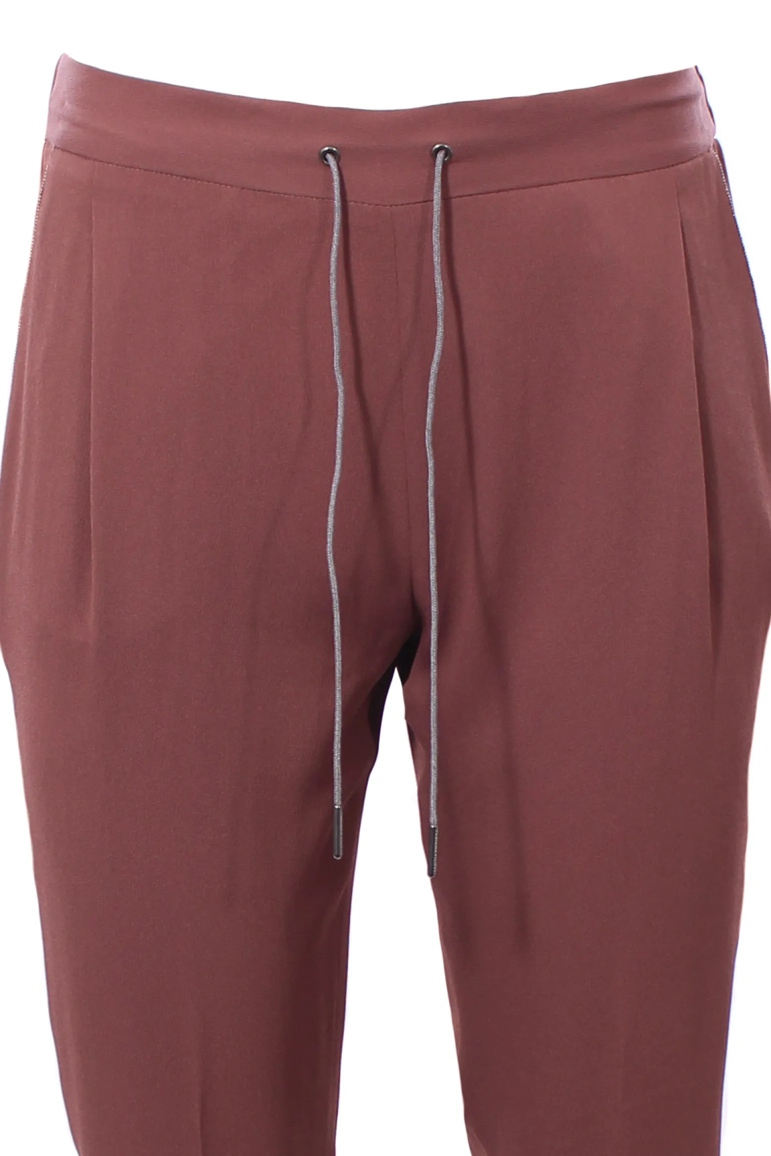 Pantaloni in cadì con risvolto