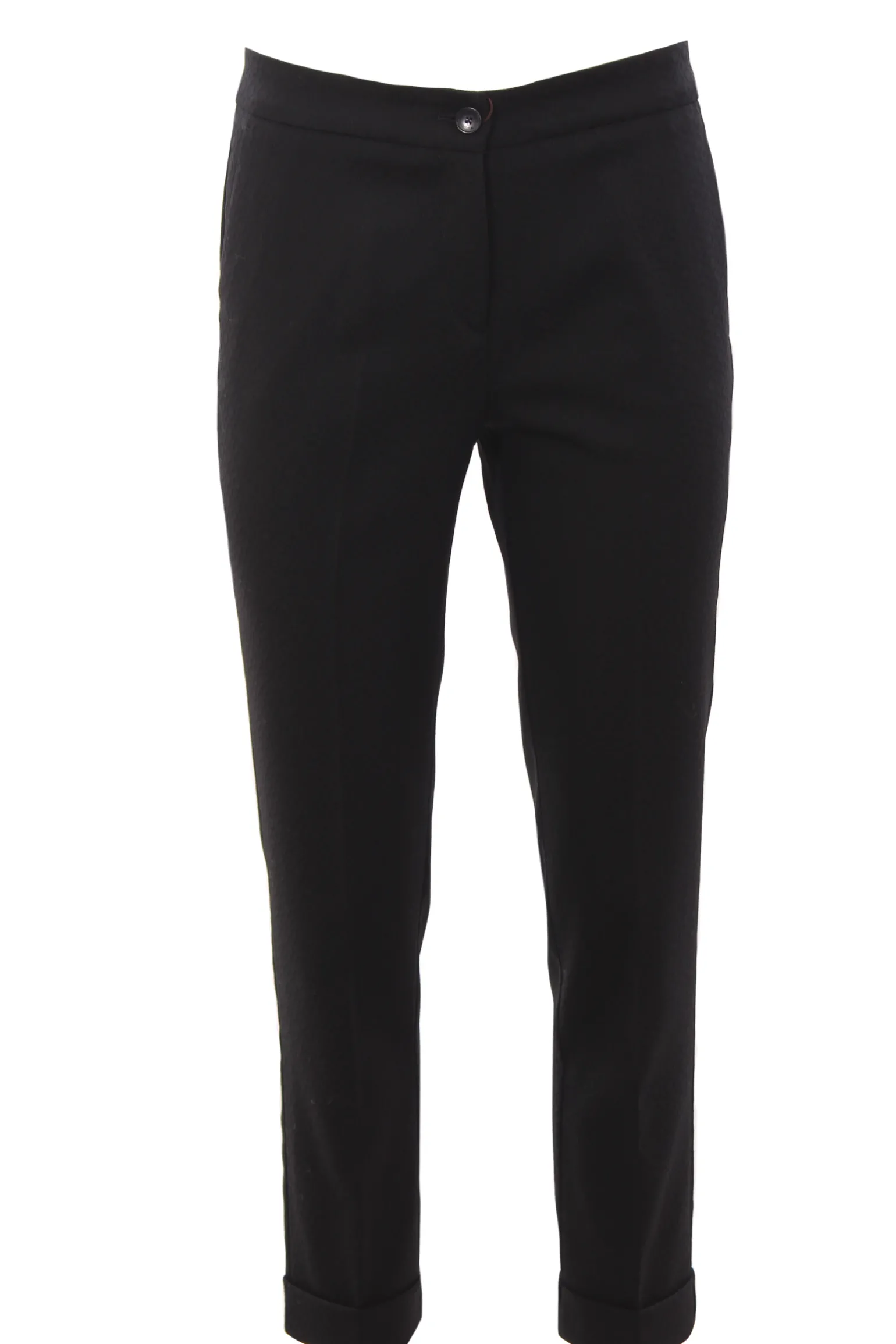 Pantaloni in lana stretch jacquard