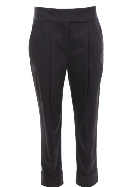 Pantaloni vita alta con pinces