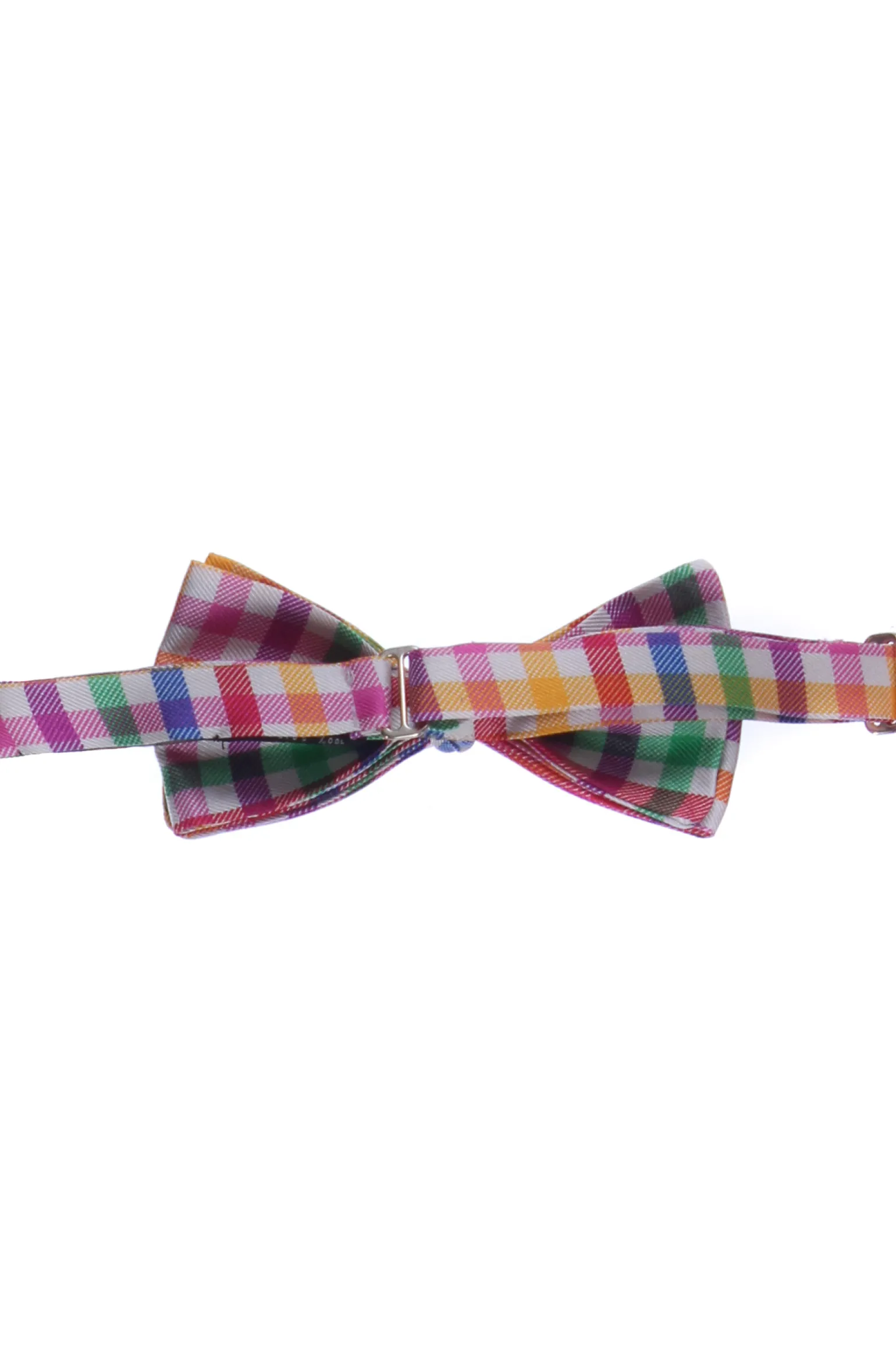 Papillon legato a quadretti multicolor