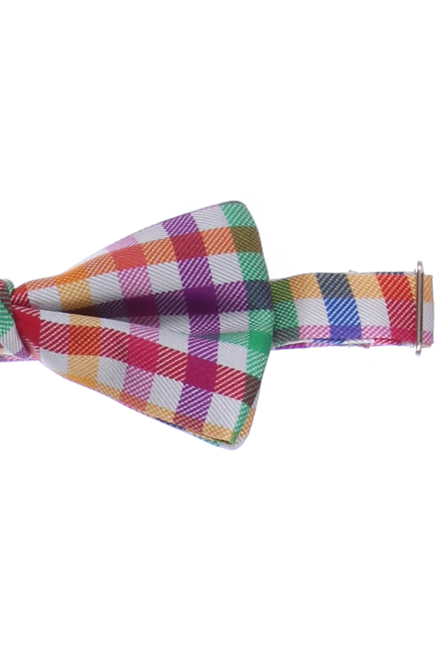 Papillon legato a quadretti multicolor