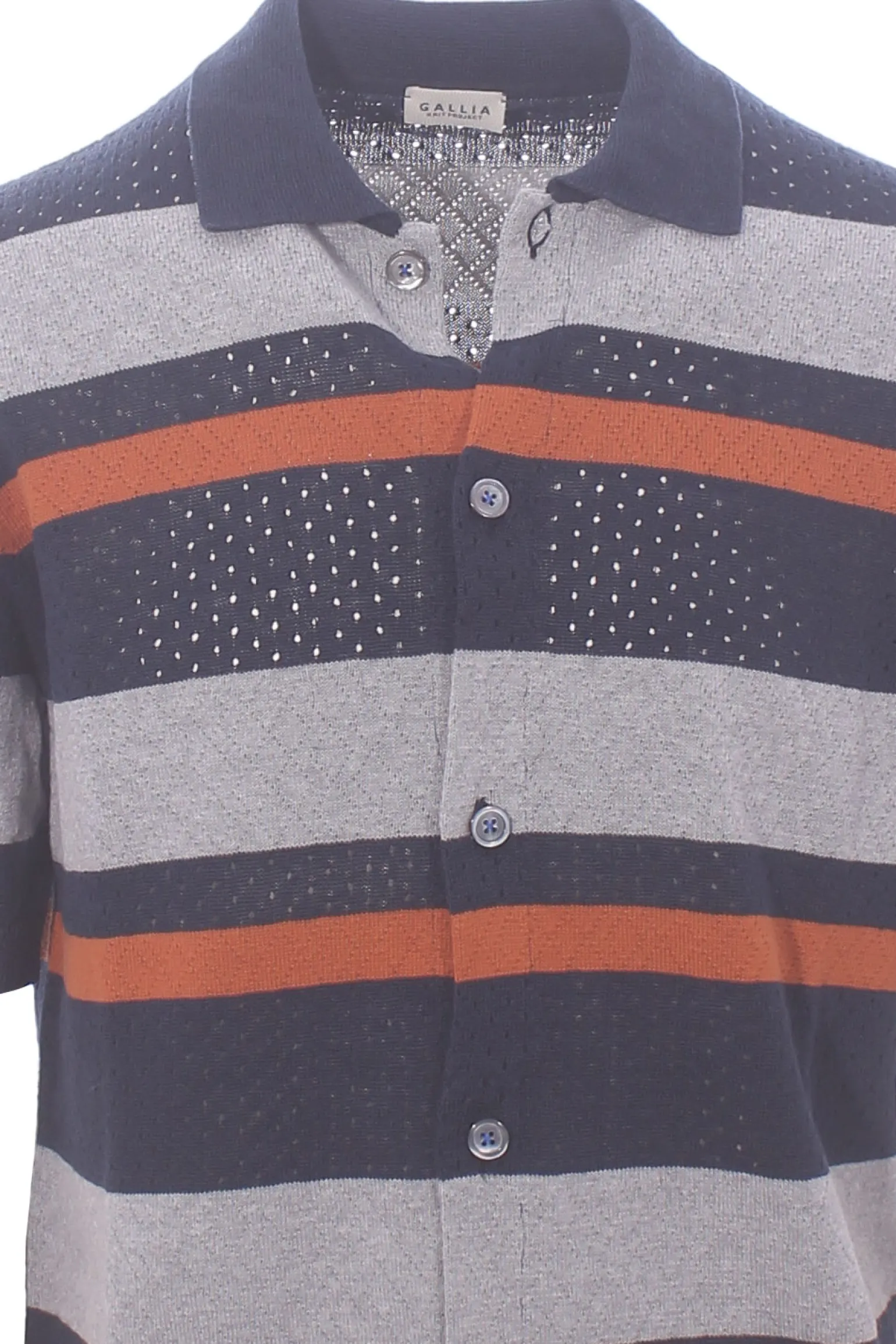 polo camicia traforo riga orizzontale