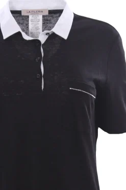 Polo in lino con taschino