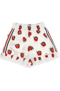 Short in cotone fragole